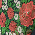 Floral Embroidery Polyester Crochet Fabric for Garment